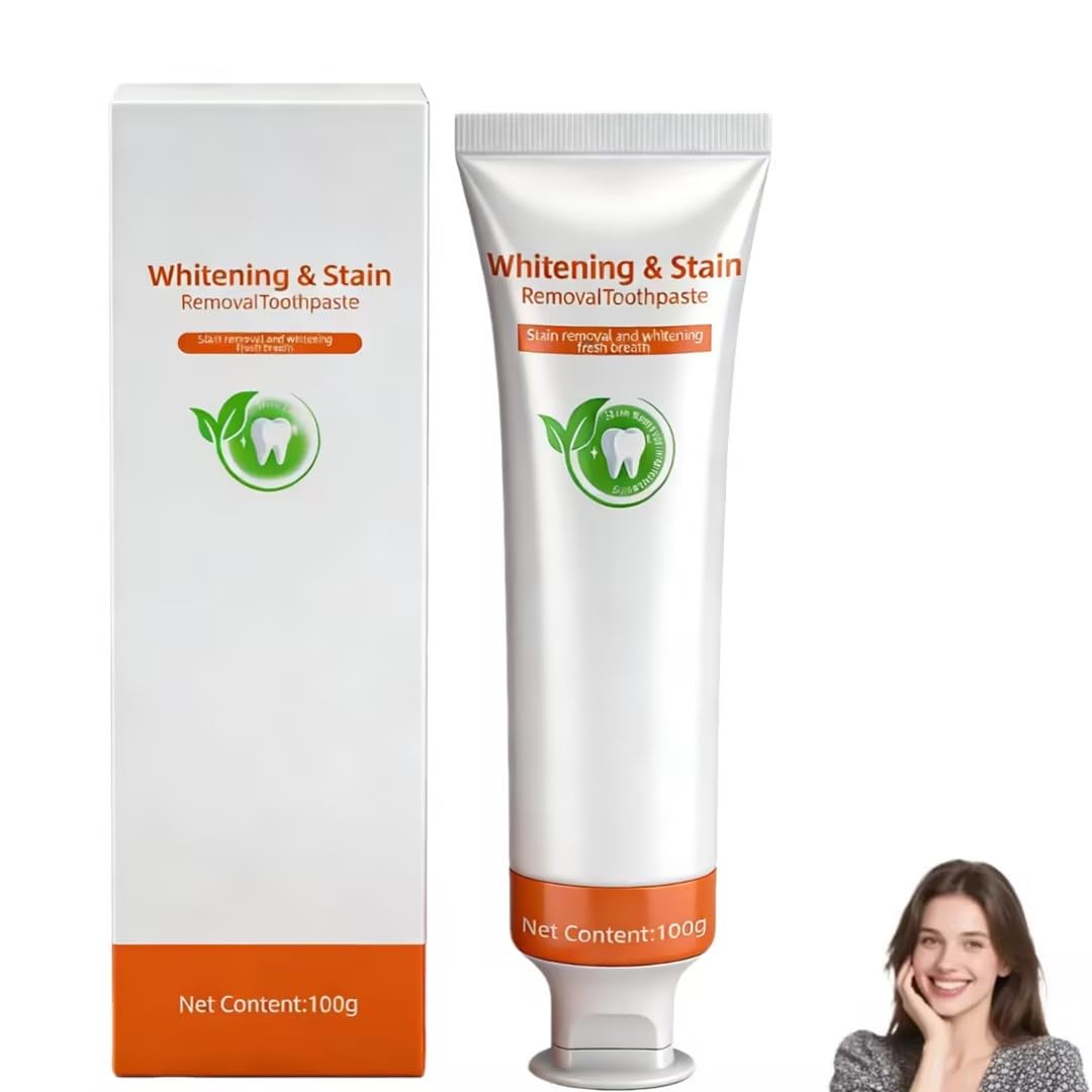 KUGIG Whitening Toothpaste, KUGIG Whitening and Stain Removal Toothpaste, Kigig Toothpastes, Tooth Stain Removal Colour Corrector, White Clean Teeth, Freshens Breath Refreshing Dental Care,100 g (1PC)