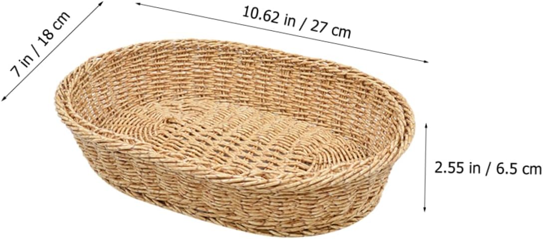Plastic Khaki Fruit Basket, Modern Rectangular Storage and Decoration