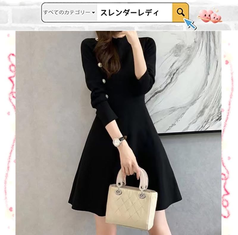 ひざ丈ワンピース 多様なスタイリング例