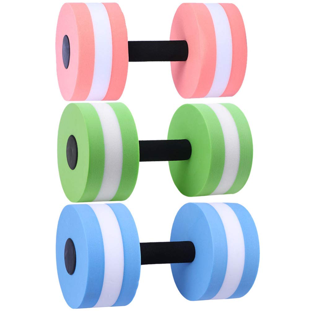 VICASKY 3Pcs Wasser Gewicht Aquatische Hantel Schaum Aquatische Übung Hanteln Wasser Fitness Barbells Schaum Schwimm Pool Widerstand Hanteln