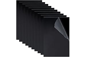Worasign Black Acrylic Sheet, 10 Pack 5"x7" Blanks for Crafts