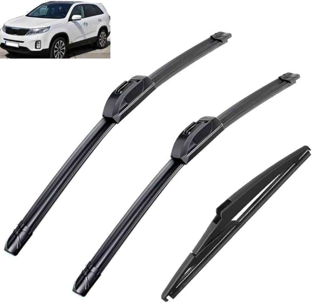 NYSLDSCO Premium Exact Fit Windscreen Wiper Blades for KIA Sorento MK2 2010 2011-2014 Durable Natural Rubber Easy Fit for a Quiet and Streak Free Wipe