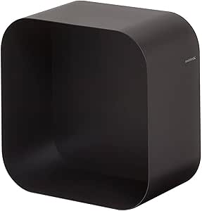 Sealskin Brix Wandregal Quadrat, Hängeregal aus pulverbeschichtetem Metall, Farbe: Schwarz, Abmessung: 24 x 24 x12 cm