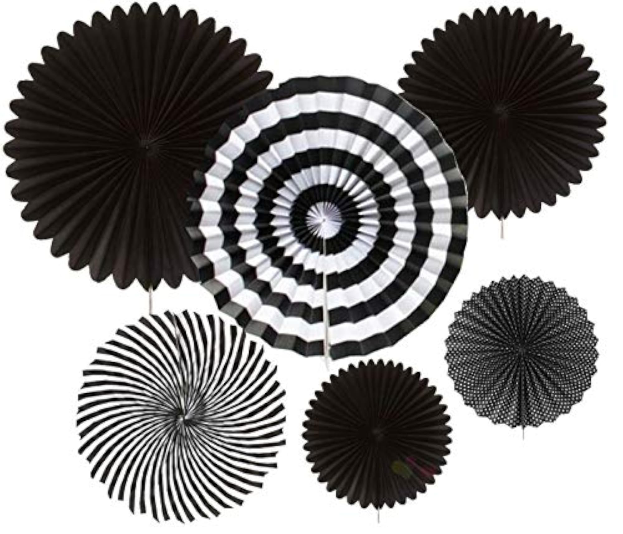 Hanging Paper Fans Decoration Set, Birthday Party Accessories