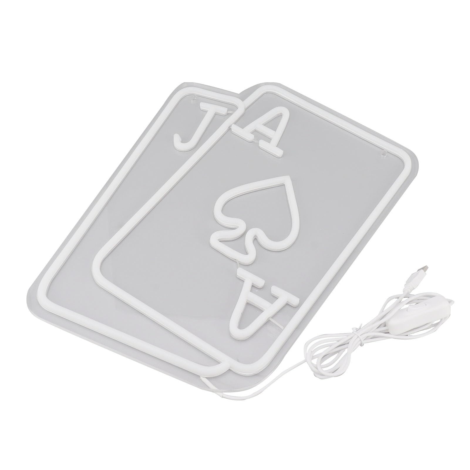 Insegne al Neon a LED per Poker Decorazione da Parete Attraente e alla Moda per Sala Giochi e Casinò J Poker per Decorazioni per Feste di Compleanno Materiale Acrilico