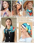 4 PCS 27.5 Inches Satin Head Scarf Silk Scarf for Women Lightweight Hair Bandanas Head Scarves Neck Scarf Hair Wrap