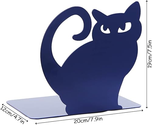 Miniatura 2 de Lindo y encantador gato persa antideslizante de hierro grueso sujetalibros organizador de libros para biblioteca, escuela, oficina, hogar, estudio,