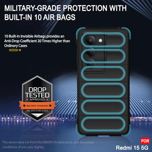 Image of TheGiftKart Liquid Silicon Back Cover Case for Mi Redmi 15 5G | ShockProof Military Grade Protection | Micro-Fibre Cloth On Inner Side | Built-in Anti-Slip Grip Back Cover for Redmi 15 5G (TPU, Black)