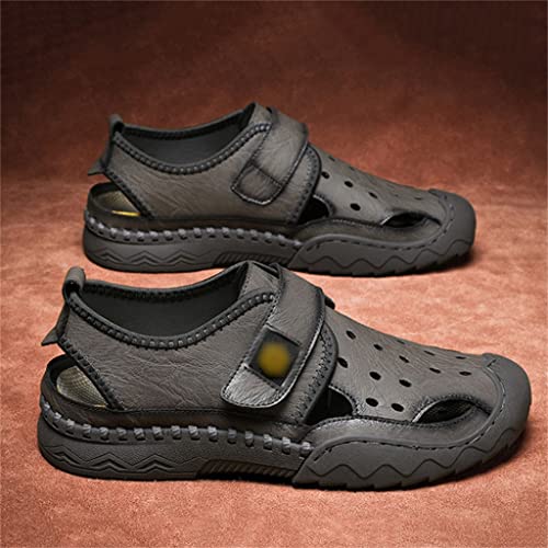 Mens Sandals Outdoor Non-Slip Trekking Outdoor Comfortable Beach Casual Shoes Non-Slip Leisure Rubber Soles(41)3