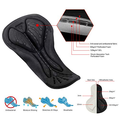 NUCKILY Fahrradhose Herren Winter Lang 3D gepolsterte Legging Radsport Lange Hosen Atmungsaktiv Radhose Herren Lang für Herbst Frühling - Image 6