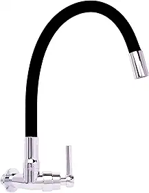 TKLA Torneira Gourmet para Cozinha Flexivel Fria Em ABS De Parede Cor Preta Luxo Fria