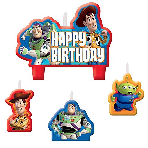 Bougies Toy Story Amscan Power Up multicolores pour gâteau 4,8x7 cm