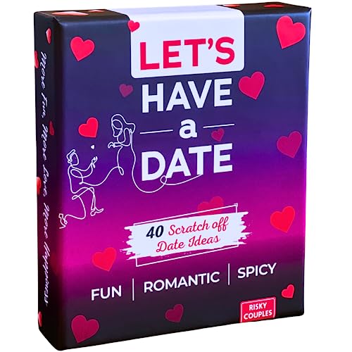 RISKY COUPLES - Fun Mystery Date Night Ideas for Couples - Game with 40 Exciting Scratch Off Cards - Romantic Gift for Girlfriend Wife Boyfriend Husband him her - Relationship Card Games