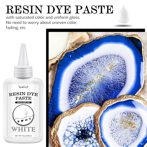 White Epoxy Resin Pigment Paste, 156g High Concentrated White Resin Dye Paste for Resin Ocean Waves Cells, Lacing - Image 3