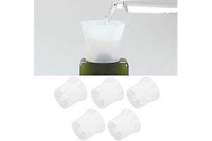 5Pcs Round Funnel Transfer Bottle Shampoo Conditioner and Bath Wash