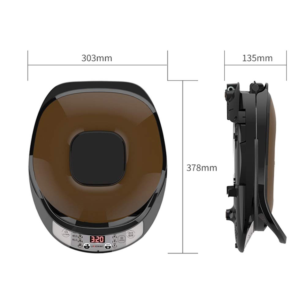 1200W pan cuisson électrique, des ménages double face chauffage Poêle à frire, crêpière automatique intelligent, la version micro-ordinateurs, 30MM approfondissent