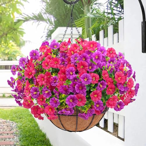 Elyum-Artificial-Hanging-Flowers-for-Outdoors-Fake-Flowers-Artificial-Petunias-Hanging-Baskets-for-Outdoors-UV-Resistant-Fake-Hanging-Plants-Flowers-for-Outside-Garden-Patio-Porch-Decor Elyum Artificial Hanging Flowers for Outdoors Fake Flowers Artificial Petunias Hanging Baskets for Outdoors UV Resistant Fake Hanging Plants Flowers for Outside Garden Patio Porch Decor