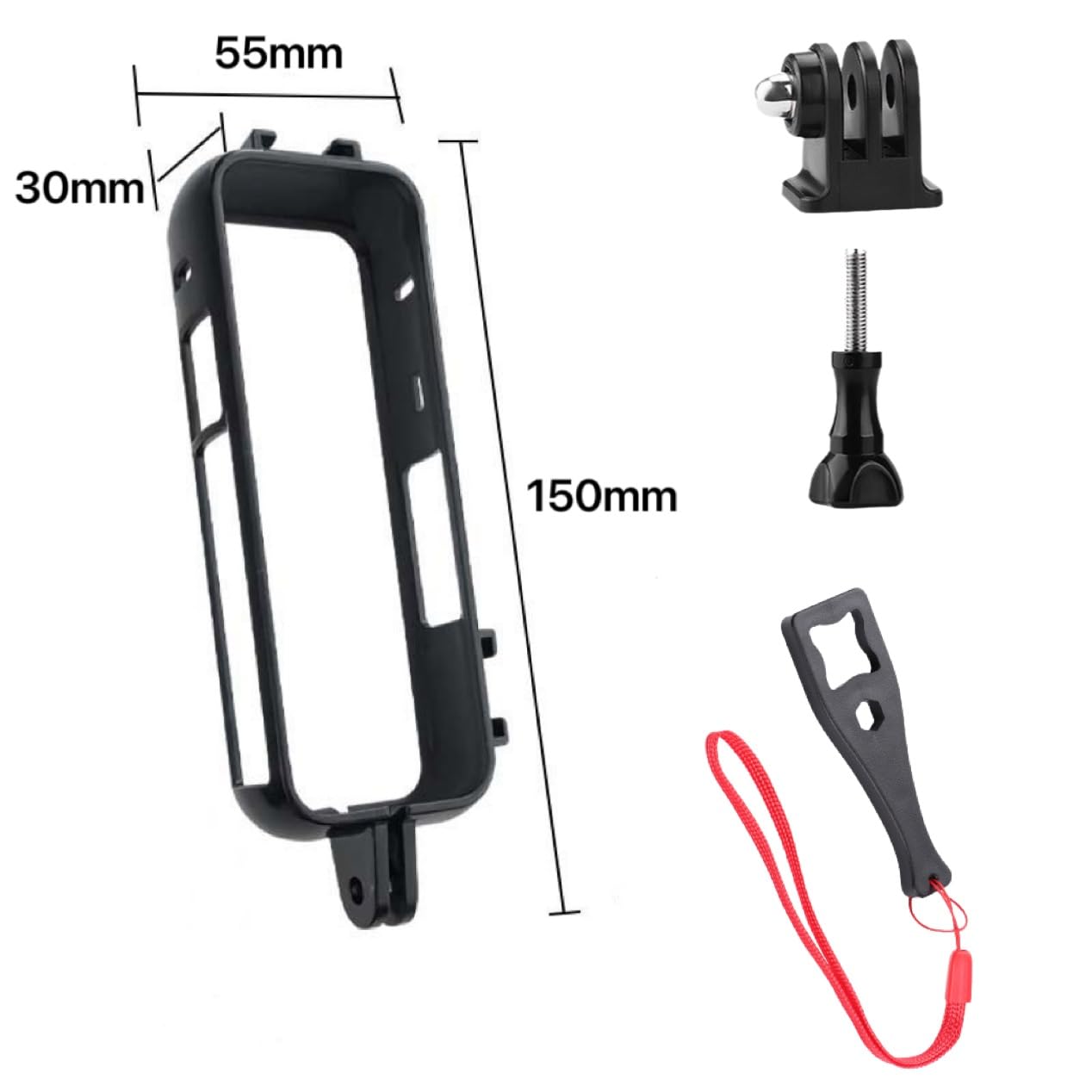ADOFYS Housing Camera Protective Frame Video Cage with Dual Cold Shoe Tripod Adapter Mount Camera Vlog Accessories for Insta360 X4 3