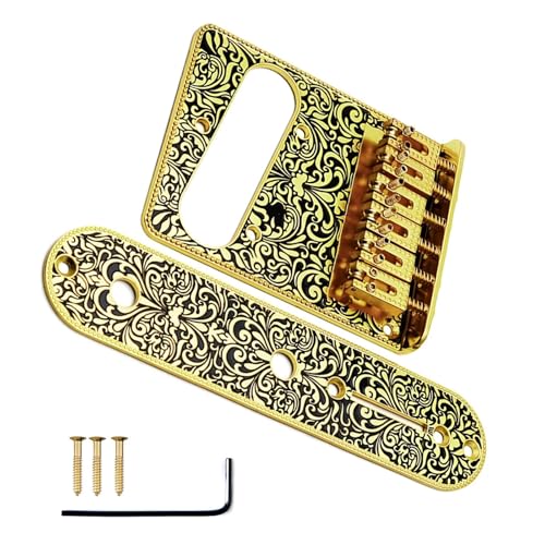 Plaque de commande chevalet 6 cordes guitare électrique sculptée noire chrome
