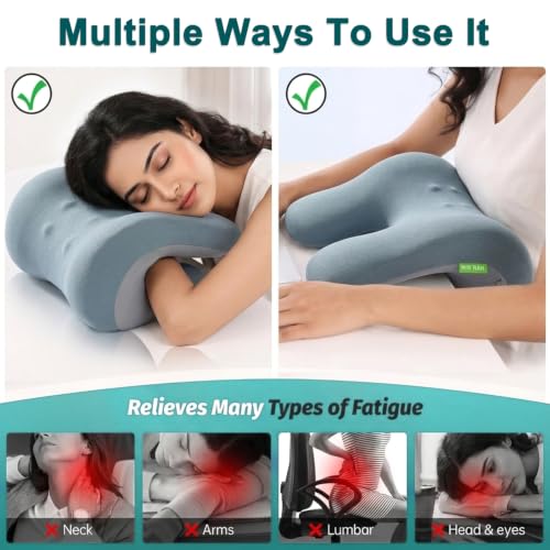 Image of Neck Support Pillow Memory Foam Chair Headrest Foam Desk Pillow