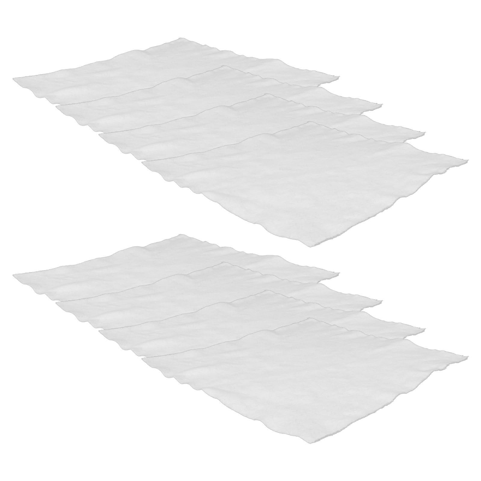 BESTOMZ 8pcs White Non Woven Fabric Plant Liner Mat Pads Soft Plush Surface for Rocks and Potted Plants, Breathable and Keeps Your Space Dry, for Home and Outdoor Use