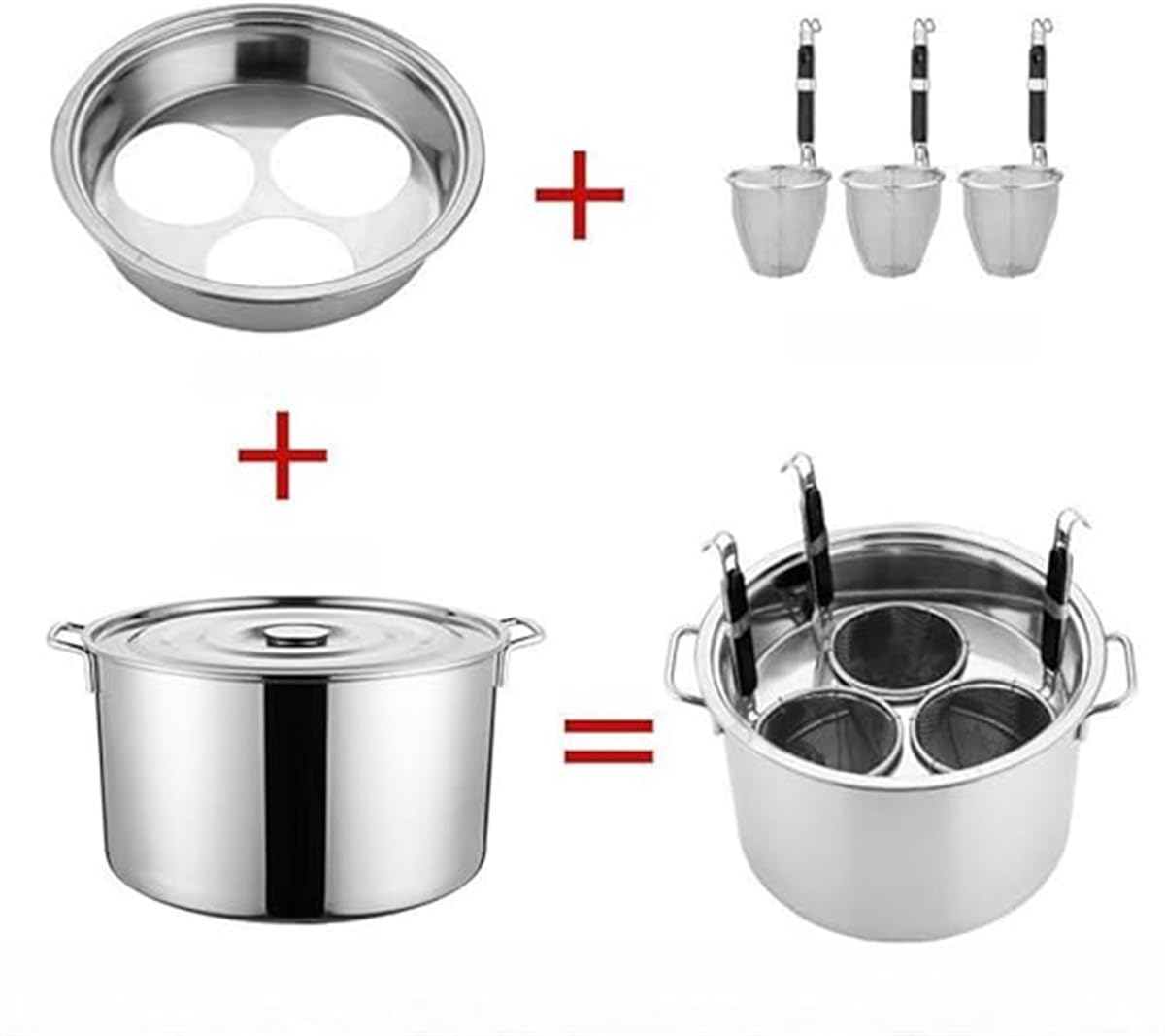 Amazon｜GoufuGui 茹麺鍋セット 調理器具スープ鍋 パスタ鍋 両手鍋