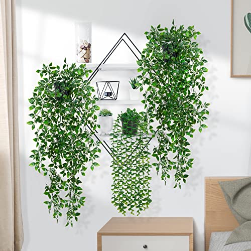 Jusvenmt Artificial Hanging Plants in Pots - Image 3