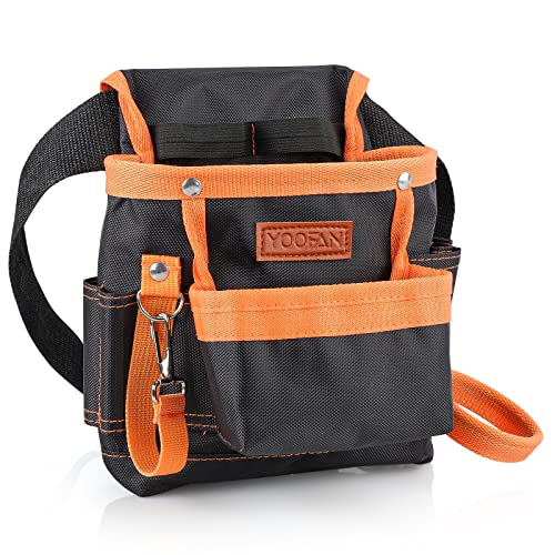 Yoofan Tool Pouch - Tool Belt For Electrician Carpenter Construction Technician Gardening, Work Accessories For Men And Women, Orange #TOP1