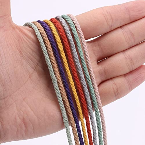 Image of ecofynd 100 Meters Lemon Yellow Colour Cotton Cord, Colour Dori for Wall Hanging Plant Hanging Craft Making, Natural Thread Rope for Handmade Plant Hanger (Cord-YLW)