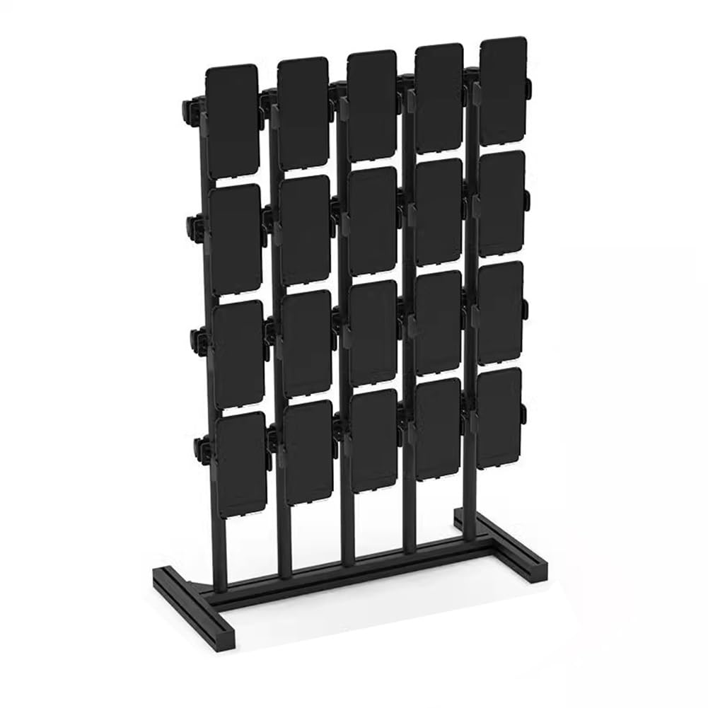 exproyzk Supporto per cellulari per più telefoni, Supporti portatili per cellulari da scrivania, Espositori per cellulari per negozi, Registrazione video(20)