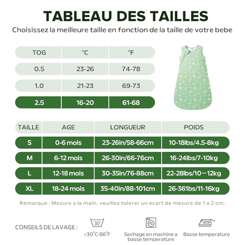Gigoteuse bébé 2,5 Tog couverture de couchage automne-hiver - 6