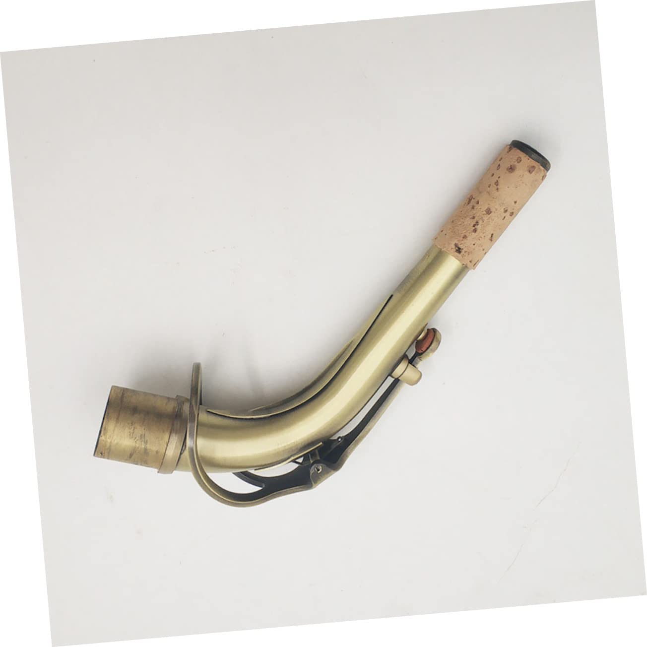 HANABASS Collo per Sax Contralto in Ottone Anticato Accessorio Sostitutivo Resistente e Decorativo per Saxophone