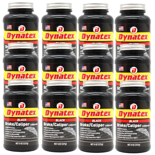 Image of Dynatex Brake & Caliper Lubricant 8 oz Tub - High-Temp Bentone Grease, Graphite Fortified, Anti-Seize & EP Protection, Rust & Corrosion Resistant (12-Pack)