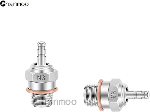 Miniatura 6 de 2 piezas 70117H Hot Glow Plugs No.3 N3 N4#3 #4 Spark Nitro Engine Parts Reemplazan OS para Traxxas Losi HPI Redcat HSP Himoto RC Car Truck Buggy (N3)