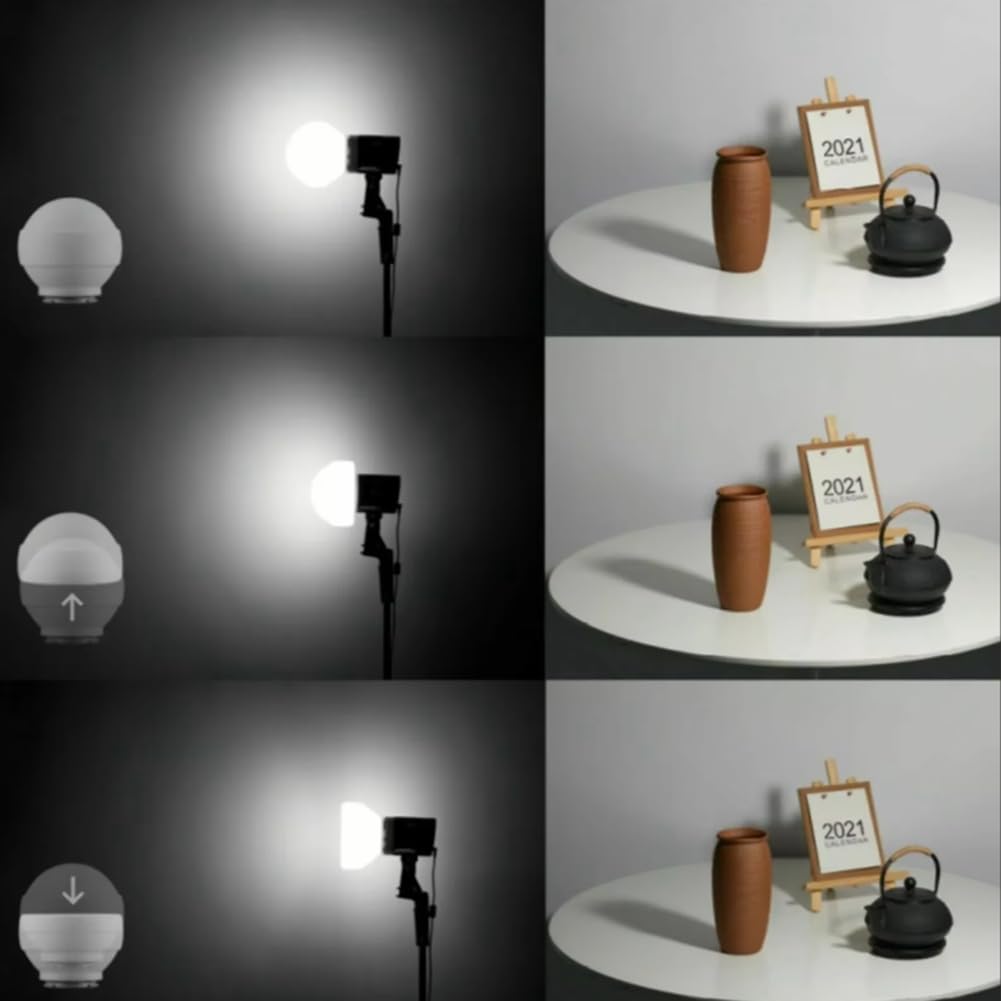 Kit de Difusor de Cúpula y Softbox con Anillo Adaptador Universal para Flash de Cámara Speedlite. Mejora la Iluminación de Tu Fotografía ML-CS1625.