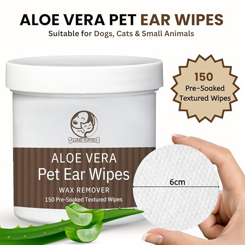 Image of Foodie Puppies Anti-Bacterial Pet Ear Wipes 150 Pieces - (Pack of 2) for Dogs, Cats and Other Small Animals | Daily Care Ear Wipes Suitable for Cleaning Stains, Ear Debris, Wax, Odor, Dirt