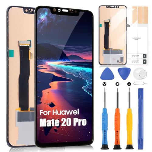 Schermo LCD per Huawei Mate 20 PRO Display per Mate 20 PRO LYA-L09 LYA-L29 LYA-AL00 Touchscreen Digitazer Assembly Sostituzione Schermo con Riparazione Kit (Nero, Incell, Senza Fingerprint Unlocking)