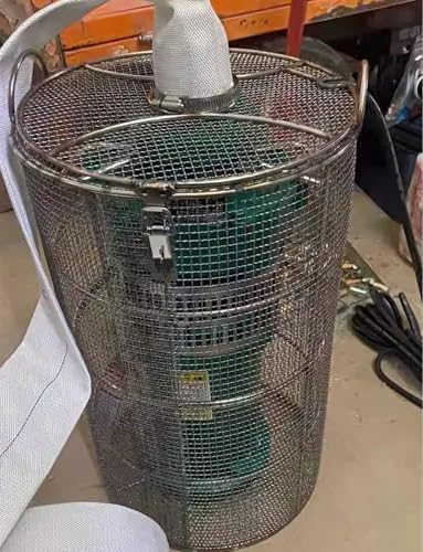 304 Stainless Steel Pond Pump Filter Cover | Anti-Clog Mesh Strainer for Submersible & Sump Pumps | Durable Guard, 5mm Holes, 30x70cm (11.8x27.6in)