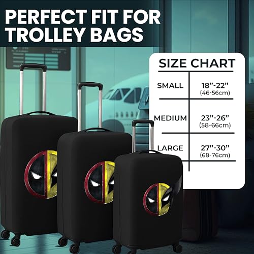 Image of WanderWraps Spendex Polyester Protective Luggage Cover | Hard Luggage Trolley Bag Cover | Washable | Dust Proof | Stretchable | S - 20 inch | Deadverine