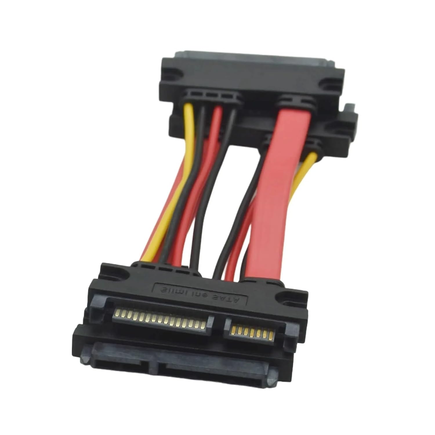 SATA 22Pin M-F Cable Male to Female 22 Pin Serial ATA SATA Data Power Combo Extension Cable Connector Conterver(30cm)