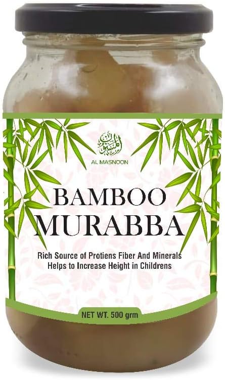 AL MASNOON Homemade Bamboo Murabba Helps Increasing Height Growth | Bans Ka Murabba 500 grm | Bamboo Shoots Murabba Good for Health 500grms