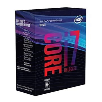 Intel Processador Core i7-8700K Desktop 6 núcleos até 4,7GHz Turbo Desbloqueado LGA1151 300 Série 95W