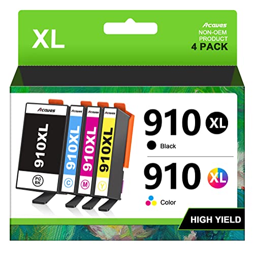Acaves 910XL Ink Cartridges for HP Printers Compatible with HP 910 Ink...
