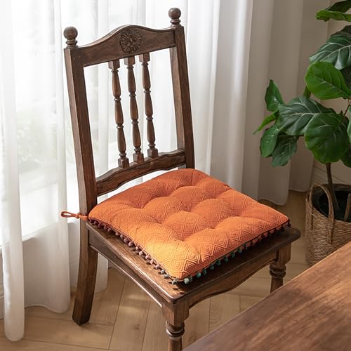 Cojín para silla, antideslizante, grueso, para comedor y oficina, cómodo uso en interiores