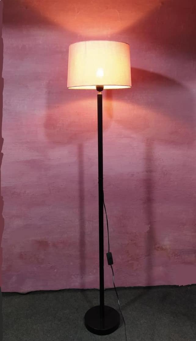 Lamp for Living Room Tripod Floor Lamp Levels Dimmable Brightness, Linen Lamp Shade Mid Century Standing for Living Room Bedroom Study Room and Office (Pink lamp)-image-17