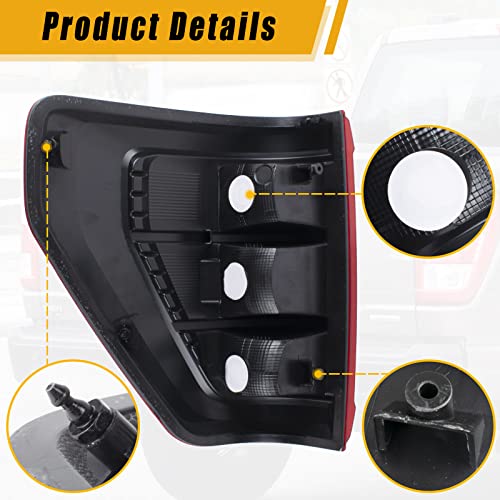 Boine Right Passenger Side Compatible With 2021 2022 Ford F150 F-150 Xl Rear Tail Light Housing - Without Bulb (Right Passenger Side) #TOP3