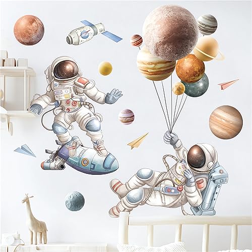 Vinilos Decorativos Astronautas Cielo Estrellado 30x90 cm miniatura 3
