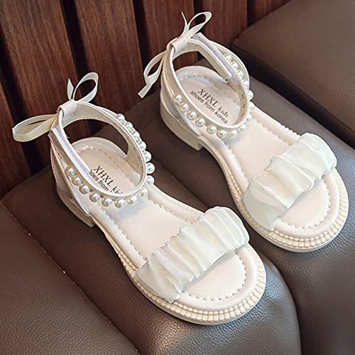 Girls Kids Beaded Open Toe Sandals 𝗟ow Heel Non Slip Dress Barefoot Shoes Baby Princess Dance Ballet Fashion Loafers3