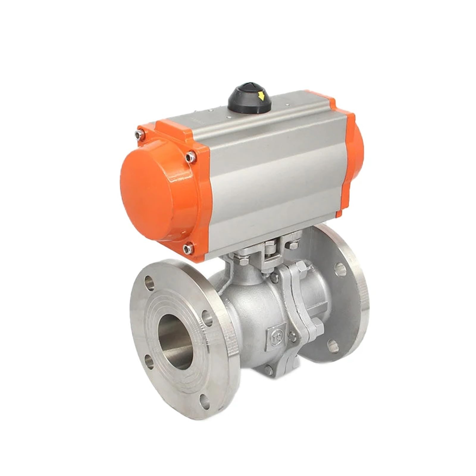 DN40 Pneumatic Flanged 304 Stainless Steel Ball Valve Double Acting Cylinder High Temperature Steam Flange Ball Valve