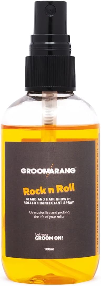 Derma Roller Cleaner GROOMARANG Active Disinfectant Spray - Clean, Sterilise and Prolong the Life of Your Beard & Hair Derma Roller - Also Suitable for Scissors, Manicure Sets etc 100ml